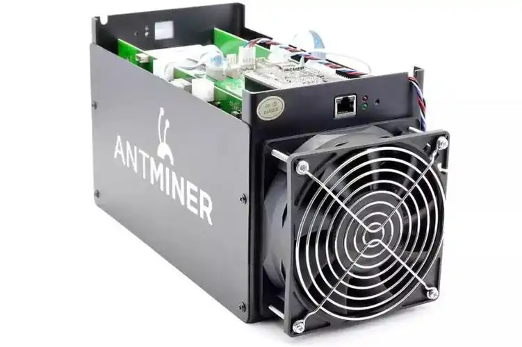 High-performance cryptocurrency mining rig running at full capacity